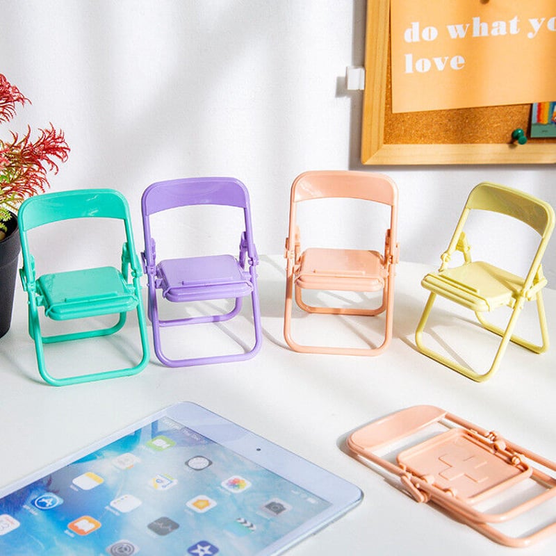 チェアー スマホスタンド タブレット対応 折りたたみ式 持ち運び便利