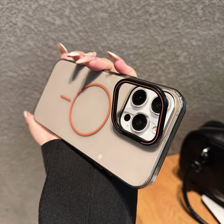 薄型軽量 iPhone16pro/16promaxカバー スタンド付 Magsafe対応 iPhone15pro/14/13カバー 高透明 黄ばまない[M5395]
