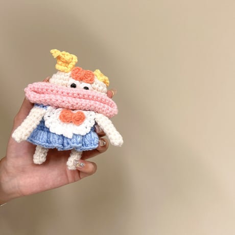 ニットgirl AirpodsPro2ケース かわいいぬいぐるみ airpods3/2/1保護カバー キュート 人気 ギフトにおすすめ[M3331]