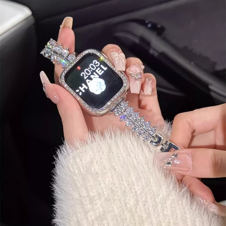 豪華ダイヤ AppleWatch Serise 10バンド 高級感 金属 アップルウォッチ Ultra2/1/SE/Series9/8/7/6/5/4/3/2/1  丈夫 おしゃれ[M4888]