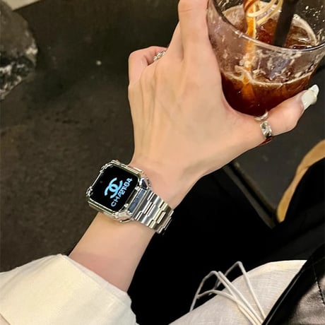 アップルウォッチ バンドベルト ステンレス鋼 高級感 AppleWatch hand Ultra2/1/SE2/1/Series9/8/7/6/5/4/3/2/1 おしゃれ[M4643]