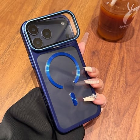 カメラカバースタンド一体 iPhone17Pro/17ProMaxケース MagSafe対応 iPhone17カバー 高透明黄ばまない メタル [M6048]