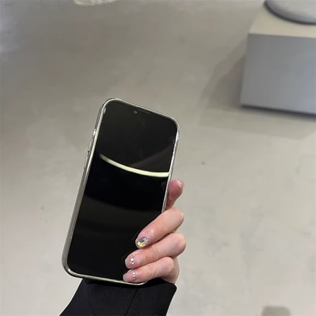 ハートダイヤグリップ iPhone15/15proケース  ミラー iPhone14/13pro/12ケース 女子力アップ オシャレ 便利[M3906]
