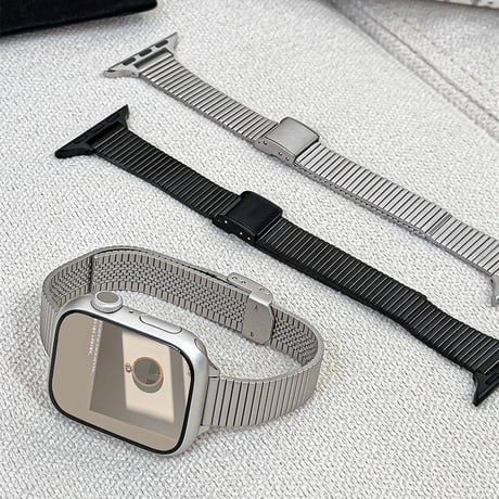 高級感 Applewatch Series10バンド 金属 Ultra2/1/SE(第2/1世代)/Series9/8/7/6/5/4/3/2/1アップルウォッチバンド エレガント[M4873]