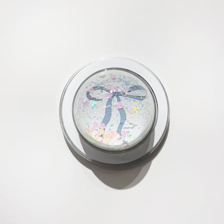 動くダイヤ入り スマホグリップ  花柄/リボン 可愛い マグネットタイプ  スマホスタンド キラキラ艶感 実用 女子力アップ プレゼントにおすすめ[M4423]