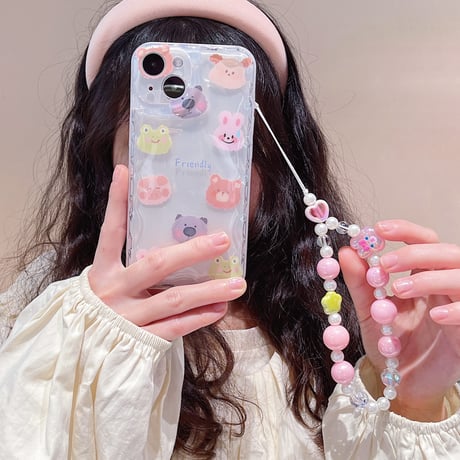 レーザー光るスマホストラップ   キラキラ  綺麗 ハンド携帯ストラップ  女子力アップ  落下防止  便利  全機種対応  頑丈[M2941]