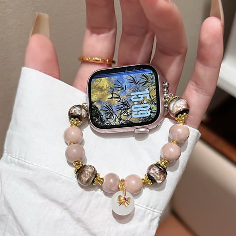 瑠璃グリポワ Apple watch10/9 バンド Ultra series8 7 6 5 4  3 2 SE SE2 オシャレアップルウォッチベルト おしゃれ 高級感[M5290]