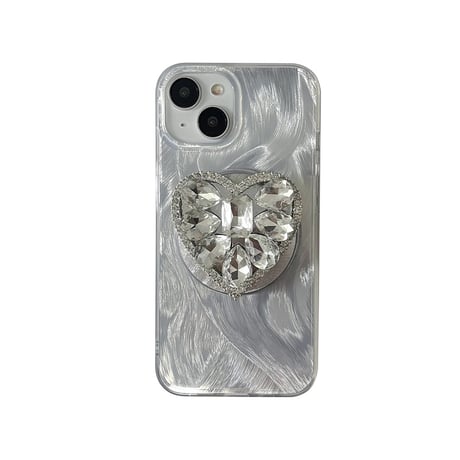 ジュエリーグリップ iPhone15Pro/15ケース magsafe対応 iPhone14pro/13/12proケース オシャレ 多機能[M4452]