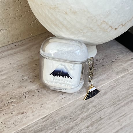 富士山 Airpods 4ケース 動く雪 Airpodspro2/proカバー Airpods第3/2世代 かわいい 山キーホルダー プレゼントにおすすめ[M5067]