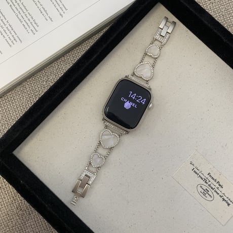 ビジューハート Apple watchバンド おしゃれアップルウォッチベルト Ultra3 series11 10 98 7 6 SE3 SE2  高級感[M4631]