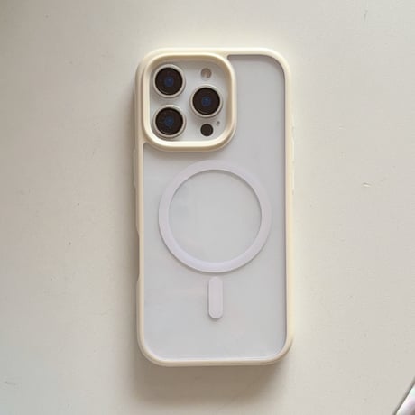 淡色系 iPhone16pro/16promaxケース MagSafe対応 iPhone15pro/14/13カバー シンプル風 男女兼用 頑丈 [M5293]