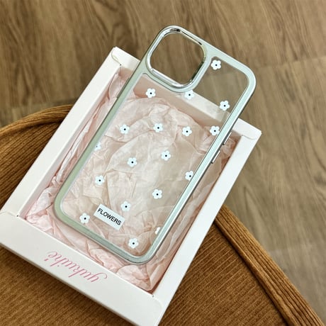 花柄 iPhone15/15proケース 黄ばまない クリアiPhone14/13pro/12ケース かわいい きれい[M4343]