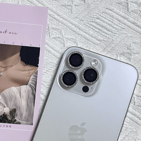 ダイヤ カメラ保護カバー レンズフィルム iPhone用 キラキラ 頑丈 ハンドメイド おしゃれ diy 魅力的なスマホ ギフトにおすすめ[M6064]