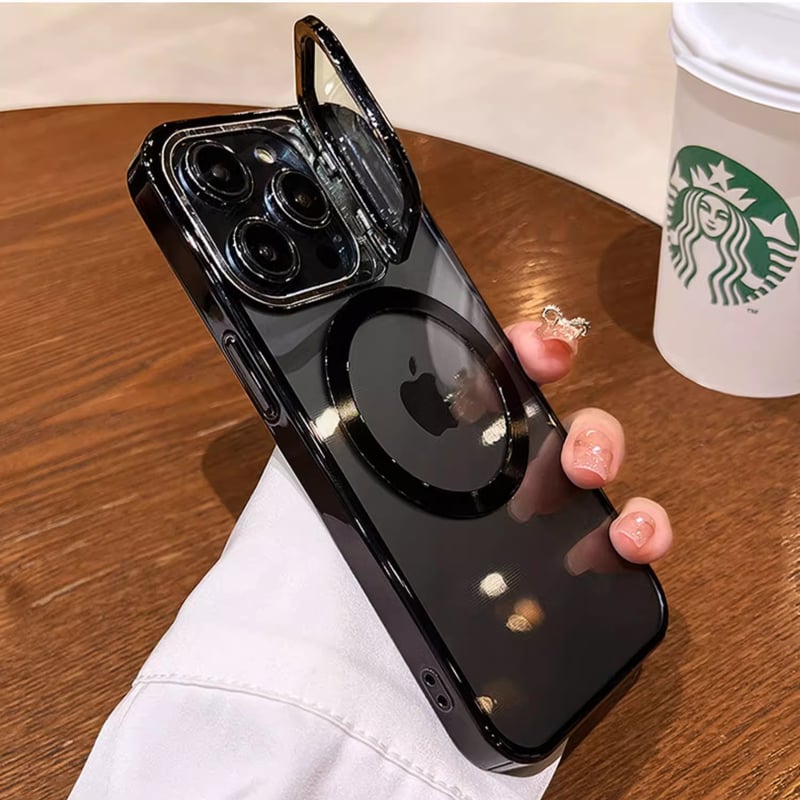 カメラカバー付 Magsafe iPhone15/15proケース スタンド機能 iPhone