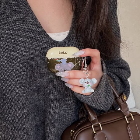 コアラ Airpods 4ケース 可愛すぎ Airpods3/2カバー Airpodspro2/pro  キーホルダー付き ギフトにおすすめ[M5021]
