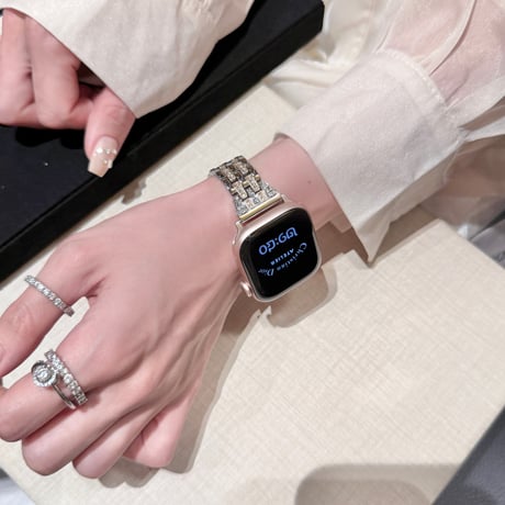 ダイヤ AppleWatchバンド 高級感 上品 AppleWatchベルト Series 11/10/9/8 SE3/2  Ultra3/2/1 高品質 キラキラ感たっぷり[M6456]