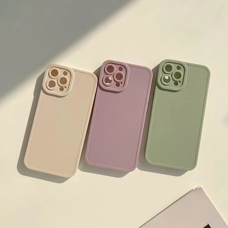 無地シンプル iphone14/13miniケース  高級感 淡色 iphone12pro/11カバー  高品質  頑丈 7色お揃い 全面保護 [M1916]