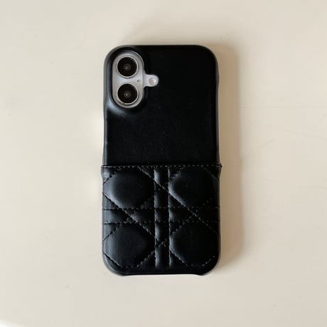カード収納 iPhone16pro/16promaaxケース キルティング レザー iPhone15pro/14/13promaxカバー 耐久性ある エレガント [M5032]