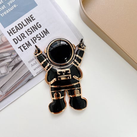 宇宙飛行士 スマホグリップ  可愛い スマホスタンド 落下防止 リング 超キュート  便利多機能 艶あり メッキ いいプレゼント[M2140]