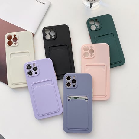 カート収納 アイフォン14プロ/14プラス シンプル iPhone13mini/12/11カバー シリコン ソフト 立体ボタン[M2636]