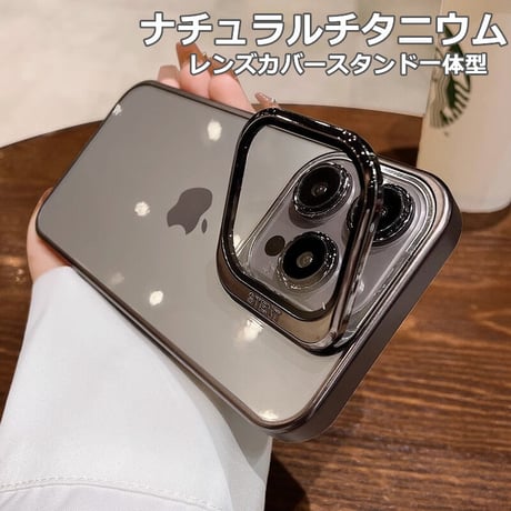 レンズカバースタンド一体型 iPhone16Pro/15ProMaxケース iPhone14pro/13promax/12クリアケース 耐久性 頑丈[M3539]