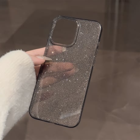 定番 iPhone16pro/16promaxケース キラキララメ iPhone15pro/14pro/13/12カバー 黄ばまない クリアケース [M5085]