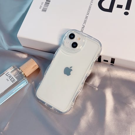 波紋枠 iPhone15/14proケース 落下防止 アイフォン13/12/11pro透明カバー 全面保護 使いやすい 軽量[M2842]