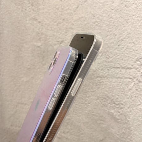 オーロラカラー iphone13mini/13proケース キラキラグラデーションカラー iphone12/11promaxカバー  高透明感 綺麗M1010
