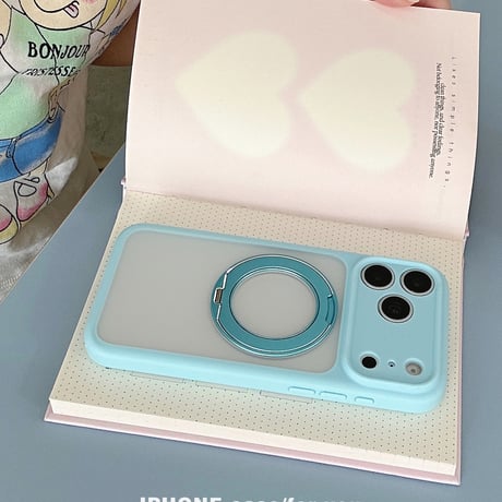 MagSafeリングスタンド付 iPhone17Pro/17ケース カメラ保護カバー iPhone16Pro/15ProMaxケース 使いやすい 頑丈便利[M6395]