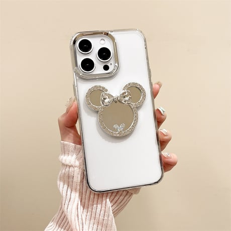 ジュエリーミラー iPhone16/16Proケース 透明 iPhone15/14plus/12カバー おしゃれ 人気品 [M4612]