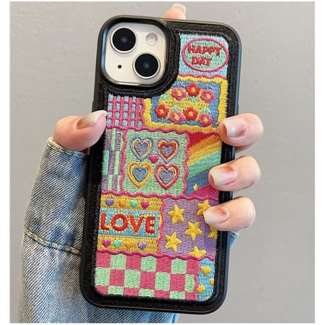 刺繡 iPhone15/15proケース 可愛い アイフォン14Pro/13proカバー 高級感 秋冬人気 シック 女子力アップ [M3516]