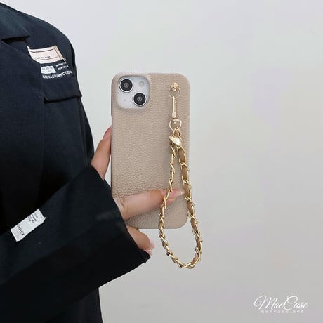 有名人愛用 iPhone14/15ケース 高級感レザー アイフォン13/12/11proカバー ストラップ付 シック トレンド [M2907]