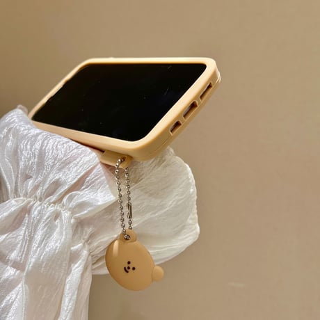 プッシュポップ熊 iPhone15/15proケース スクイーズ玩具 iPhone14pro/13/12カバー ストレス解消 可愛いアクセサリー付き M4189]