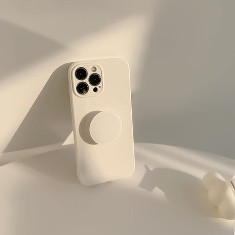 淡色 iPhone14/13カバー グリップ付 シンプル風 アイフォン12pro/11ケース  全面保護 シック トレンドファッション[M3263]