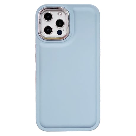 高級感韓国風 iPhone14/13ケース 淡色 アイフォン13/12/11カバー メッキレンズ枠/ボタン シンプル 頑丈 [M2903]