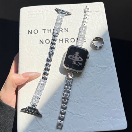 ダイヤ Applewatch 10バンド 高品質 宝石 アップルウォッチベルト Ultra3/2/1 Series 10/9/8 SE3/2/1 高級感高品質[M4756]