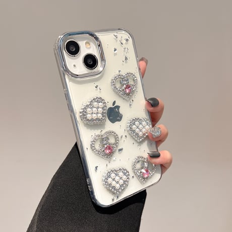 パールジュエリー アイフォン16pro/15ケース ハンドメイド iPhone14/13pro/12カバー 大人可愛い おしゃれ 人気[M5171]