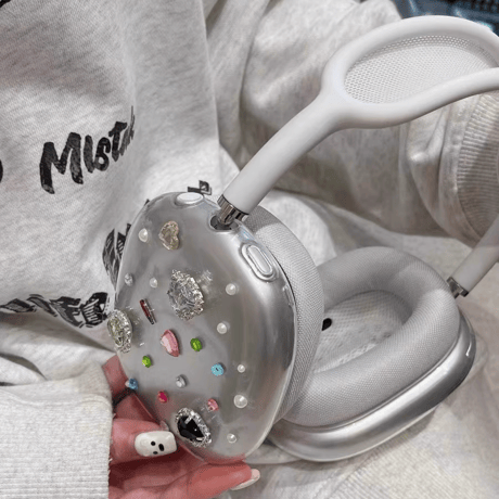 ダイヤ AirPodsMaxケース キラキラクリア エアーポッズ マックス専用カバー かわいい きれい 可愛い ギフトにおすすめ[M3890]