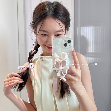 バレエシューズグリップ iPhone14/15ケース 高品質 セレブ愛用 iPhone13mini/12/11カバー お洒落 かわいいクリアカバー トレンド 人気[M2781]