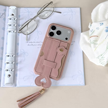 カード収納 iPhone17Pro/17ケース フリンジベルト アイフォン16Pro/15proMax/14/13miniカバー レザー 多機能 [M6500]