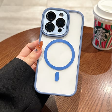 レンズ保護 iPhone16pro/15promaxケース Magsafe対応 耐衝撃加工 アイフォン14pro/13/promax/12カバー 黄ばまない 高品質 耐久性ある[M4903]