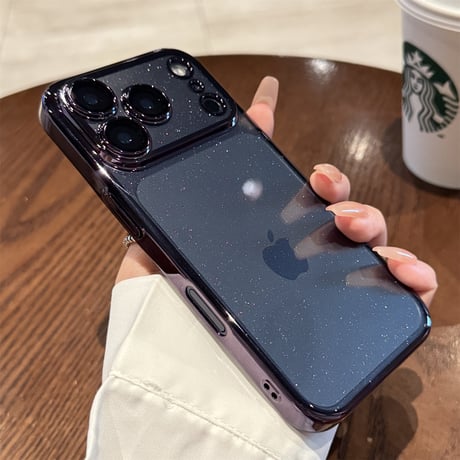 キラキラ iPhone17pro/17promaxケース おしゃれ透明 アイフォン16/15pro/13/12カバー 黄ばまないメッキ カメラ保護 軽量丈夫[M3564]