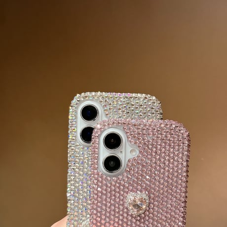 ビジュー iPhone16/16Proケース ダイヤフリンジ  iPhone15Pro/14/13proカバー 華やか キラキラ 豪華 高品質[M5096]