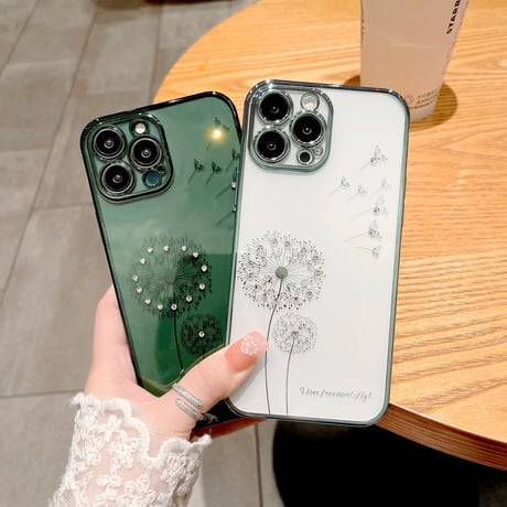 ジュエリータンポポ iphone13mini/12proケース  キラキラクリアiphone11pro/se3カバー  高品質 メッキ 頑丈 シンプル 全面保護 [M1811]