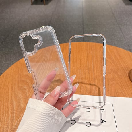 耐衝撃 iphone16/15/14rpmaxケース  高透明 アイフォン13/12promaxカバー  保護力強い  指紋/傷付きにくい 頑丈 三重構造 [M1694]