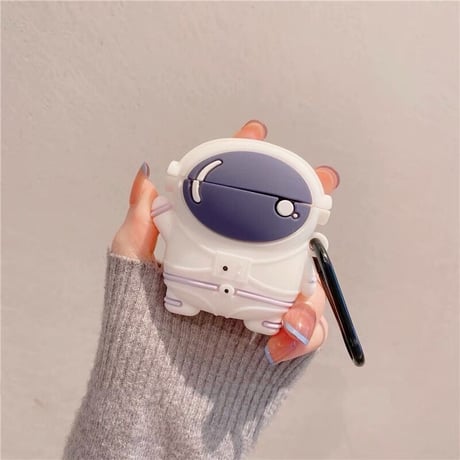 宇宙飛行士 airpods3第3世代カバー  可愛い エアポッツプロケース  フック付  個性  面白いM939