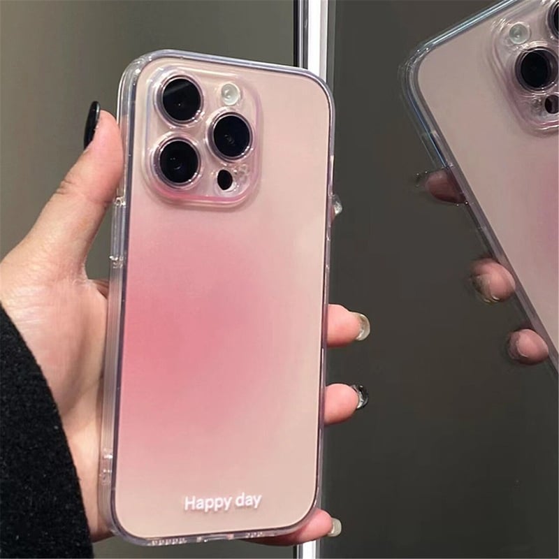 ピンク iphone14/15proケース 人気 グラデーション アイフォン12pro/13