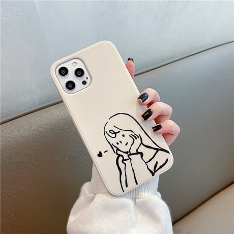 カップルペア iphone14/13promaxケース お揃いgirl/boy iphone12/11promaxカバー シンプル 漫画 使いやすい  [M2202]
