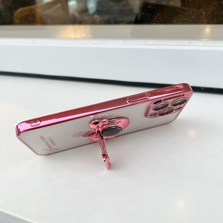 取り外し自由宇宙飛行士スマホグリップ付 iphone14/13ケース メッキ 360度回転スタンド アイフォン12/11クリアカバー 超おすすめ 人気 高級感高品質 男女向け[M2099]