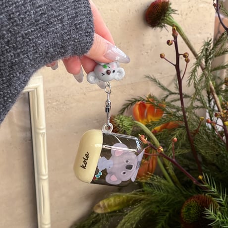 コアラ Airpods 4ケース 可愛すぎ Airpods3/2カバー Airpodspro2/pro  キーホルダー付き ギフトにおすすめ[M5021]